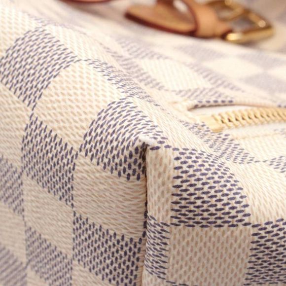 Louis Vuitton Damier Azur Backpack Rucksack PVC Leather White - Picture 7 of 8